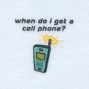 Picture of My Cell Phone Machine Embroidery Design