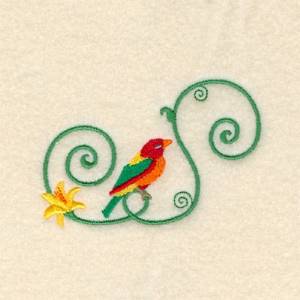 Picture of Whimsical Songbird Machine Embroidery Design