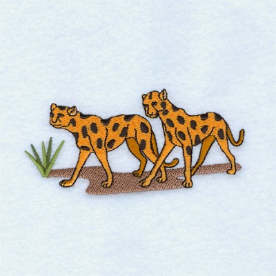 Leopard Pair Machine Embroidery Design