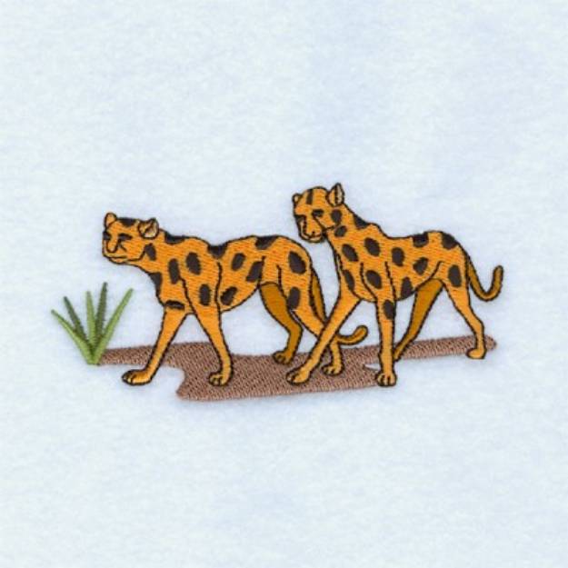 Picture of Leopard Pair Machine Embroidery Design