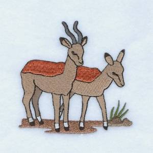 Picture of Impala Pair Machine Embroidery Design