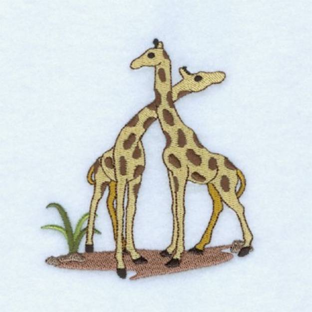 Picture of Giraffe Pair Machine Embroidery Design