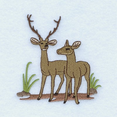 Deer Pair Machine Embroidery Design