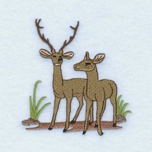 Picture of Deer Pair Machine Embroidery Design