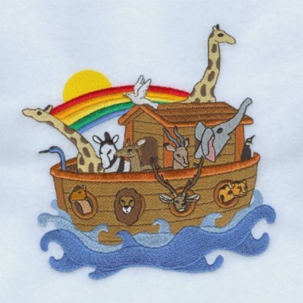 Picture of Animals On Ark Machine Embroidery Design