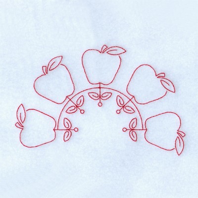 Apple Stipple Machine Embroidery Design