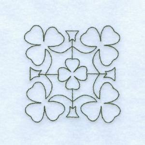 Picture of Clover Stipple Machine Embroidery Design