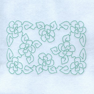 Flower Stipple Machine Embroidery Design