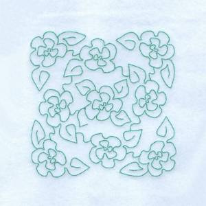 Picture of Flower Stipple Machine Embroidery Design
