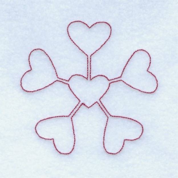 Picture of Heart Stipple Machine Embroidery Design