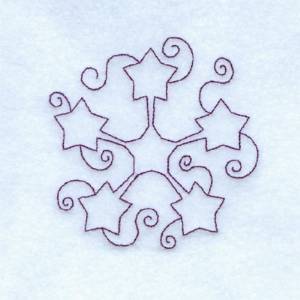 Picture of Star Stipple Machine Embroidery Design