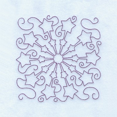 Star Stipple Machine Embroidery Design