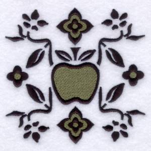 Picture of Apple Nouveau Machine Embroidery Design