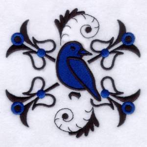Picture of Bird Nouveau Machine Embroidery Design