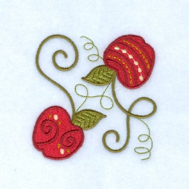 Picture of Jacobean Apples Machine Embroidery Design