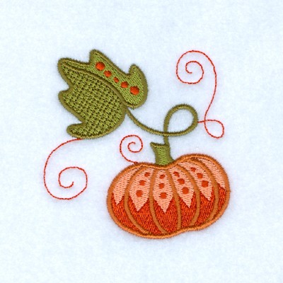 Jacobean Pumpkin Machine Embroidery Design