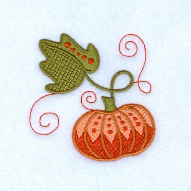 Picture of Jacobean Pumpkin Machine Embroidery Design