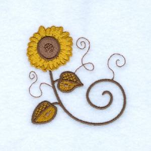 Picture of Jacobean Sunflower Machine Embroidery Design
