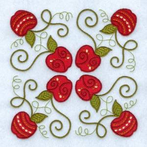 Picture of Jacobean Apples Machine Embroidery Design