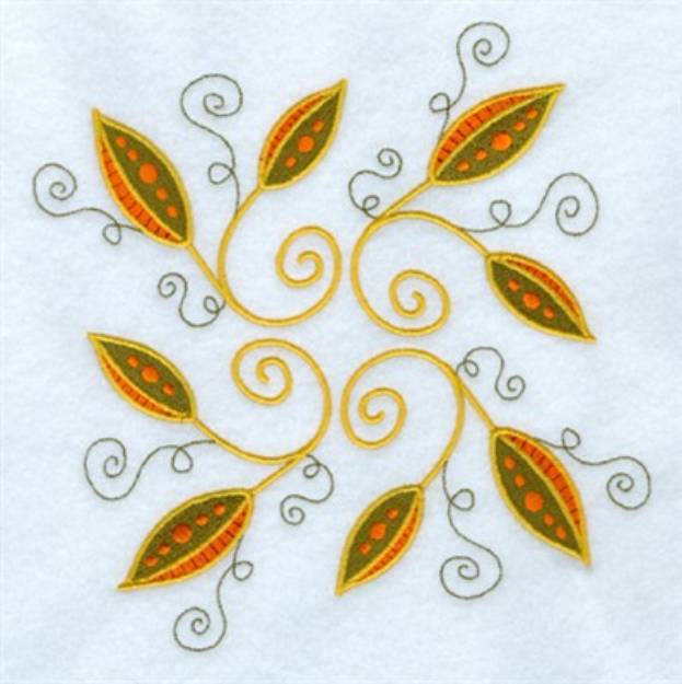 Picture of Jacobean Leaves Machine Embroidery Design