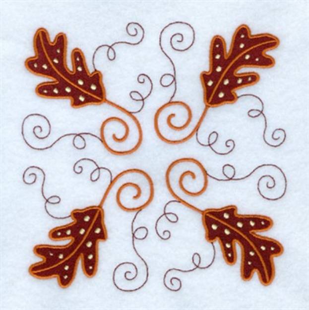 Picture of Jacobean Leaves Machine Embroidery Design