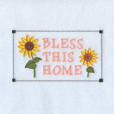 Bless This Home Machine Embroidery Design