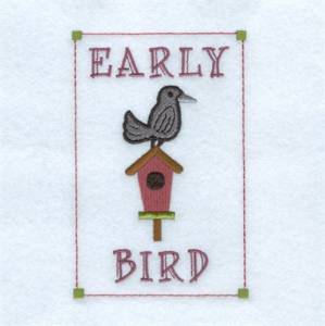 Picture of Early Bird Machine Embroidery Design