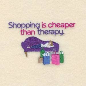 Picture of Shopping Is Cheaper Machine Embroidery Design