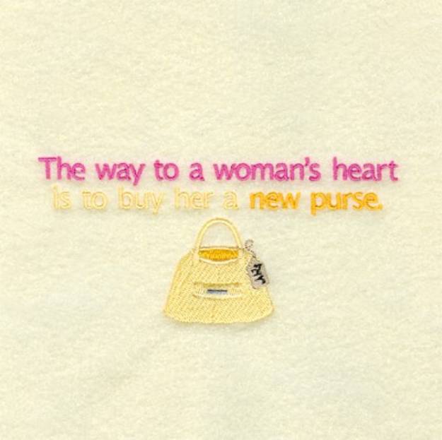 Picture of Way To Womans Heart Machine Embroidery Design