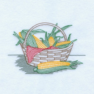 Vintage Corn Machine Embroidery Design