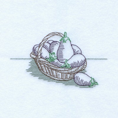 Vintage Eggplant Machine Embroidery Design