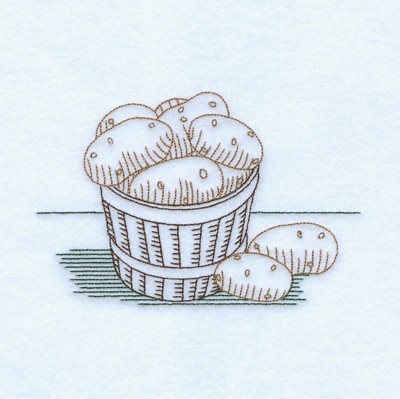 Vintage Potatoes Machine Embroidery Design