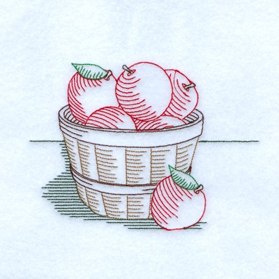 Vintage Apples Machine Embroidery Design