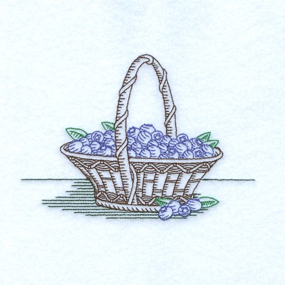 Vintage Blueberries Machine Embroidery Design