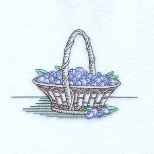Picture of Vintage Blueberries Machine Embroidery Design