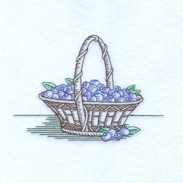Picture of Vintage Blueberries Machine Embroidery Design
