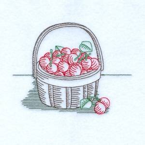 Picture of Vintage Cherries Machine Embroidery Design