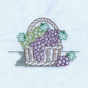 Picture of Vintage Grapes Machine Embroidery Design