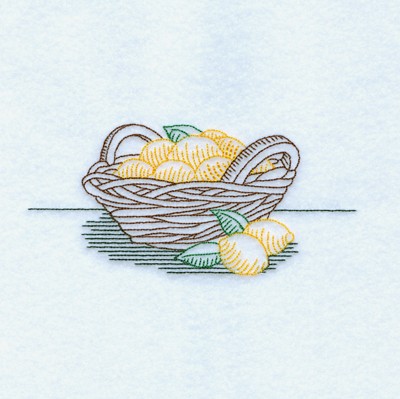 Vintage Lemons Machine Embroidery Design