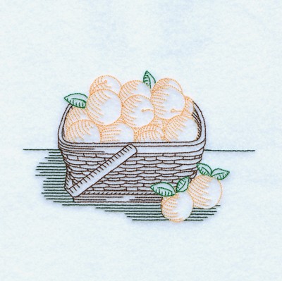 Vintage Peaches Machine Embroidery Design