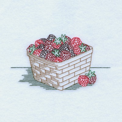 Vintage Raspberries Machine Embroidery Design