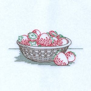 Picture of Vintage Strawberries Machine Embroidery Design