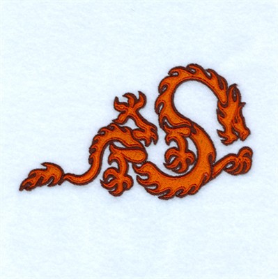 Flaming Dragon Machine Embroidery Design