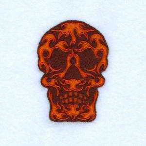 Picture of Flaming Skull Machine Embroidery Design