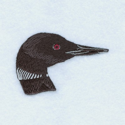 Adult Loon Head Machine Embroidery Design