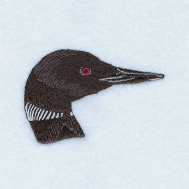 Picture of Adult Loon Head Machine Embroidery Design
