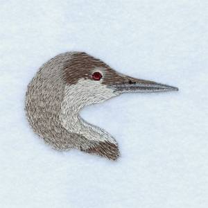 Picture of Juvenile Loon Head Machine Embroidery Design