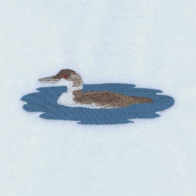 Picture of Juvenile Loon In Water Machine Embroidery Design