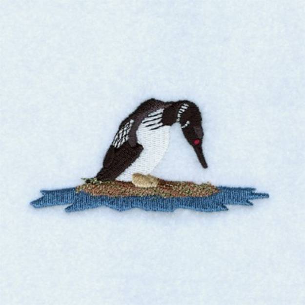 Picture of Loon and Nest Machine Embroidery Design