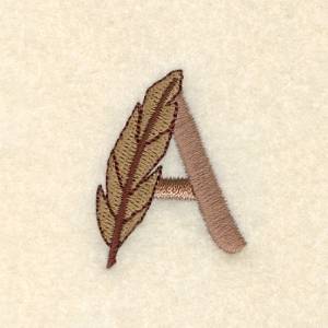 Picture of Feather Letter A Machine Embroidery Design